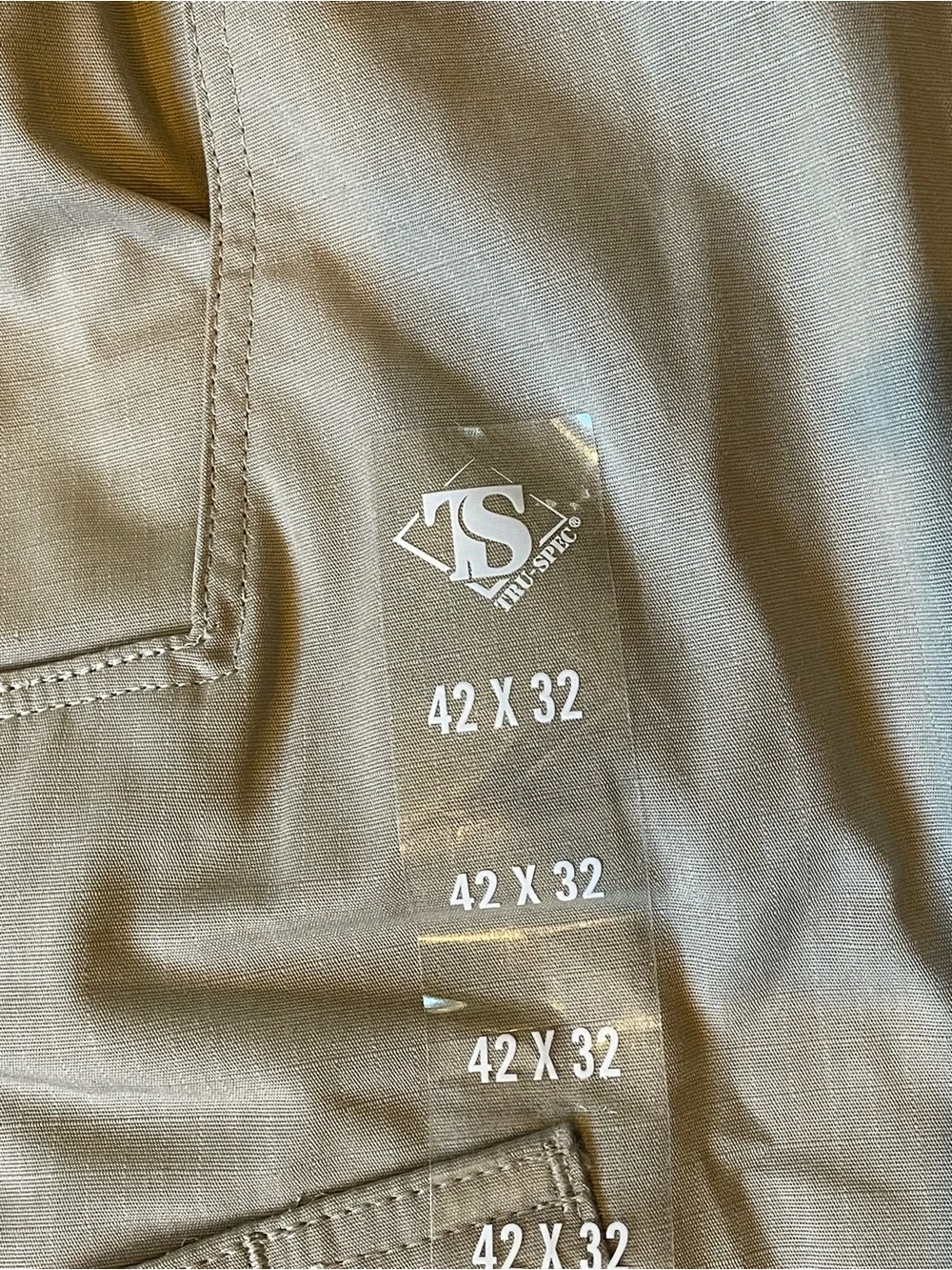 TRU-SPEC Men's Cargo Pants in Khaki Beige - Relaxed Utility Fit, Sz 42-32